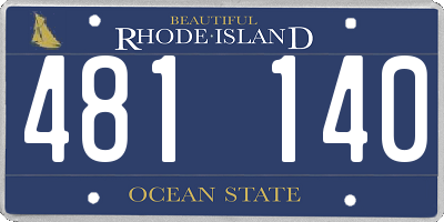 RI license plate 481140