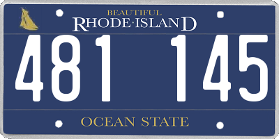 RI license plate 481145
