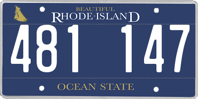 RI license plate 481147