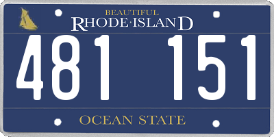 RI license plate 481151