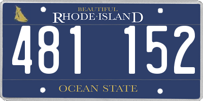 RI license plate 481152