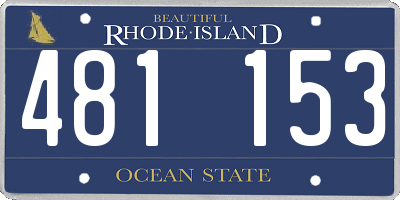 RI license plate 481153
