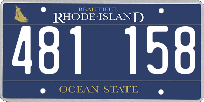 RI license plate 481158