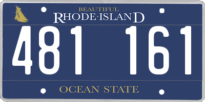 RI license plate 481161