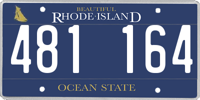 RI license plate 481164