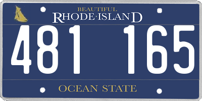 RI license plate 481165