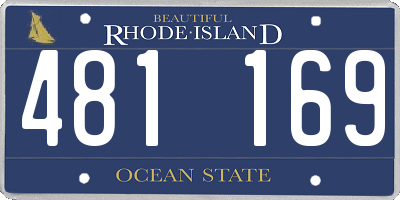 RI license plate 481169