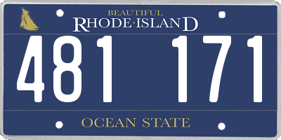 RI license plate 481171