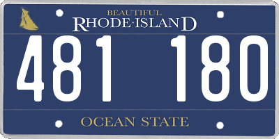 RI license plate 481180