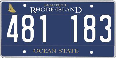 RI license plate 481183