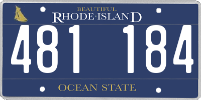 RI license plate 481184