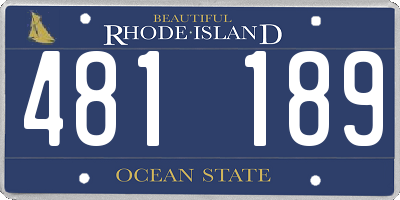 RI license plate 481189