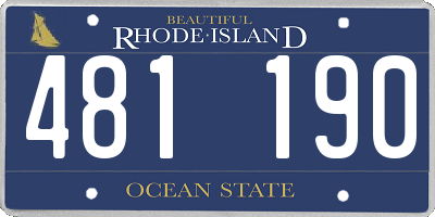RI license plate 481190