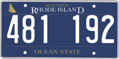 RI license plate 481192
