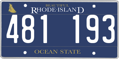RI license plate 481193