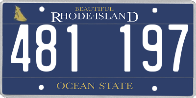 RI license plate 481197