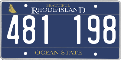 RI license plate 481198