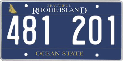 RI license plate 481201
