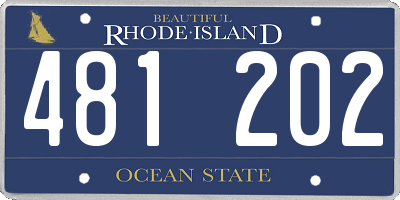 RI license plate 481202