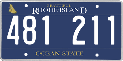 RI license plate 481211