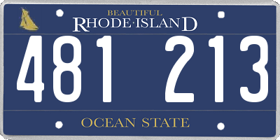 RI license plate 481213