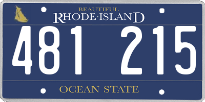 RI license plate 481215