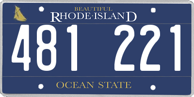 RI license plate 481221