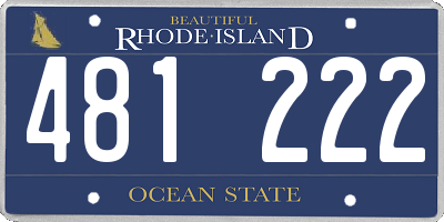 RI license plate 481222