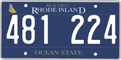 RI license plate 481224