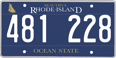 RI license plate 481228