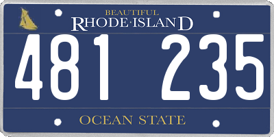 RI license plate 481235
