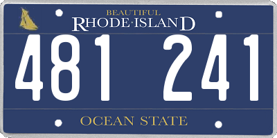 RI license plate 481241
