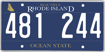 RI license plate 481244