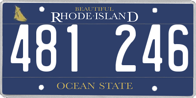 RI license plate 481246