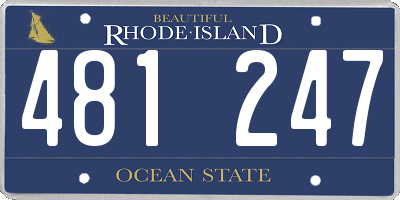 RI license plate 481247