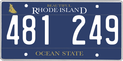 RI license plate 481249