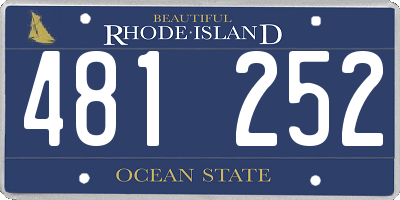 RI license plate 481252