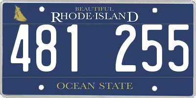 RI license plate 481255