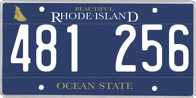 RI license plate 481256