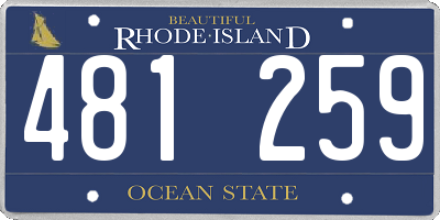 RI license plate 481259