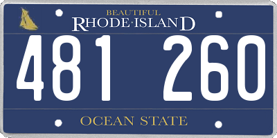 RI license plate 481260