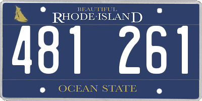 RI license plate 481261