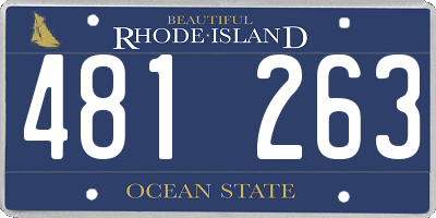 RI license plate 481263