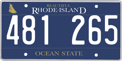 RI license plate 481265