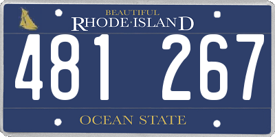 RI license plate 481267