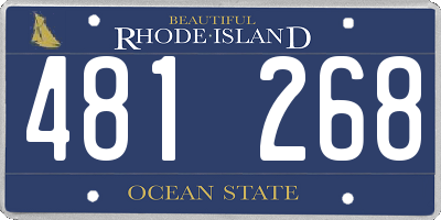 RI license plate 481268