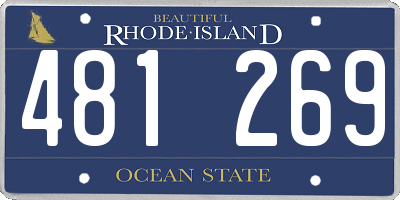 RI license plate 481269