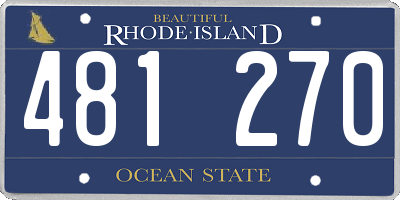 RI license plate 481270