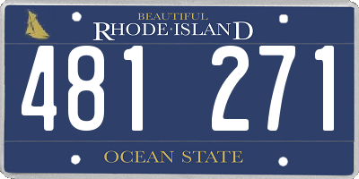 RI license plate 481271