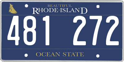 RI license plate 481272